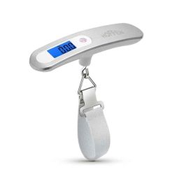 Hoffen 50kg Stainless Steel Silver Portable Digital Weight Machine for Luggage, HO-L9-2