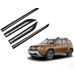 SureStrive 4 Pcs Black &a; Silver Side Door Car Beading Set for Renault Duster Old Model-10
