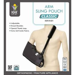 IGR Cotton Grey Pouch Arm Sling for Fracture, IGR-R-021, Size: S image 2