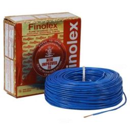 Finolex 4 Sqmm Single Core Blue FR Copper PVC Insulated House Wire, EKKDRRJD8E, Length: 90 m-44