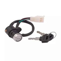 Deutsche DEUS425G Black Cylindrical Finish Ignition Starter Lock for Hero Cd Dawn Deluxe (With Coupler) (2 Wires), Switch Lock with 2 Keys-picture-37