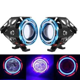 AllExtreme EXU11L2 U11 3000lm Red &a; Blue Angel Eyes CREE LED Projector Fog Headlight with Dual Ring (Pack of 2)-17