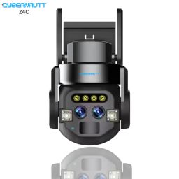 Cybernautt Z4C 4MP Dual Lens Ultra HD PT Smart Wi-Fi Camera with Human Detect, Motion Detect, Two Way Audio, Notification, Alarm &a; Support 128GB SD image 2