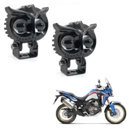 Kozdiko 2 Pcs Yellow &a; White Owl Eye Shape LED Amber Fog Light Set for Honda Africa Twin-41