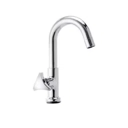 Cera Diva Stainless Steel Pillar Cock with Swan Neck Spout Left in, F2010104-image-89