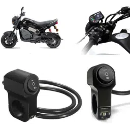 Auto Pearl 12V Aluminium Alloy Black Motorcycle Handlebar Headlight Switch for Navi-picture-7