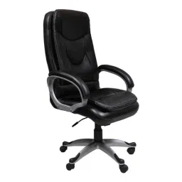 Caddy PU Leatherette Black Adjustable Office Chair with Back Support, DM 70-picture-22