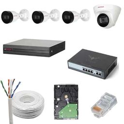 CP Plus 2MP Outdoor CCTV IP Camera Kit with 3 Bullet, 1 Dome, 4 Channel NVR, 4 Port JK Vision POE, 1TB Hard Disk, Cat6 Cable &a; 8 RJ45 Connector-20