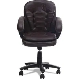 Mezonite KI 209 Brown Medium Back Leatherette Office Chair (Pack of 2)-image-69