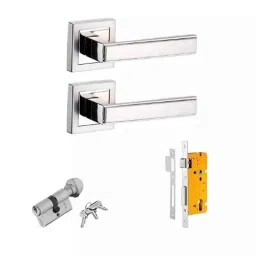 Dorset Kaira MLKAIORASC 50mm Silver Chrome Finish Zinc Mortise Door Lock Set with 1 Side Key &a; 1 Side Knob-image-22