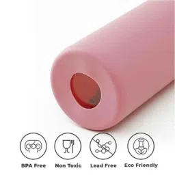 Im Eco Eco-Sip 450ml Glass Pink Tumbler Sipper with Bamboo Lid &a; Straw image 5