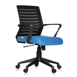 Da URBAN Bella Blue Mid-Back Revolving Mesh Ergonomic Chair for Home &a; Office-picture-41