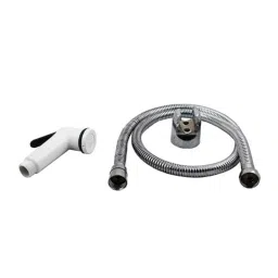 Elegant Casa Siko 1817 ABS Health Faucet with Wall Hook &a; 1.5m Stainless Steel Chrome Finish Hose-78