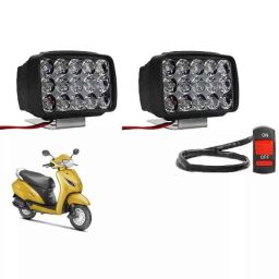 Cartronics 15 LED 2 Pcs Fog Light Set with On/Off Switch for Honda Activa 5G-picture-29