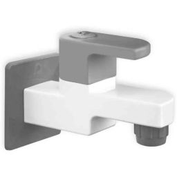 Sparsh Pearl CRP-1271 Curve Prime 15lpm Plastic White &a; Grey Bib Tap with Flange for Bathroom &a; Kitchen-21