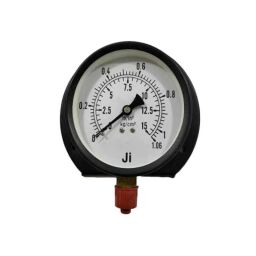 Japsin Instrumentation 0-1.06kg/cm² Compound Gauge with Dual Scale 15 PSI, Connection: 3/8 inch, JI-CPG-1012-52