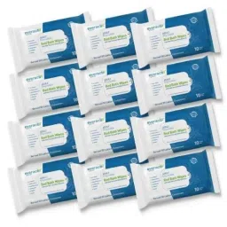 Everactiv by HCAH 10 Pcs SEN245-ERUW601 Soft Body Cleansing Bed Bath Wipes, Size: XL (Pack of 12)-image-16