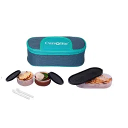 Carrolite 650ml Blue &a; Black Plastic Lunchbox, Black_P-15 (Pack of 5)-image-22