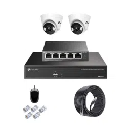 TP-Link VIGI C450 5MP Full Colour Indoor Network IP Combo Kit with 4 Channel NVR, 2 Cameras, 5 Port POE Switch, D-LINK 100M LAN Cable-picture-2