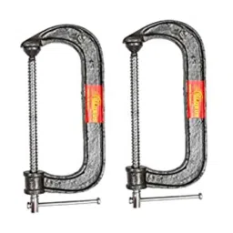 Globus 328 2 Pcs 6 inch Alloy Steel Grey C-Clamp Set, GL-CLAMP-66-9