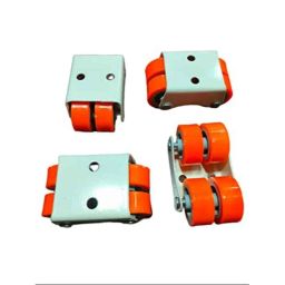 Implemental 4 Pcs 2 inch Orange Swivel Moving Castor Wheel Set-picture-6