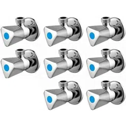 Spazio Smartbuy Stainless Steel Chrome Finish Tripod Angle Valve with Wall Flange (Pack of 8)-picture-7