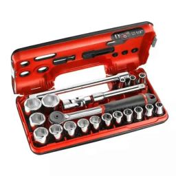 Facom 21 Pcs M1/2 inch Standard Socket Set with Ratchet 6 Point, S.161DBOX1-picture-12