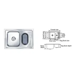 Nirali Fantasy Anti Scratch Finish Kitchen Sink, Size: 765x510 mm-image-74
