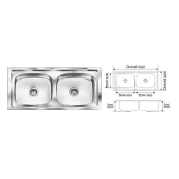 Nirali Graceful Glory Satin Finish Kitchen Sink, Bowl Size: 510x410x254 mm-picture-27