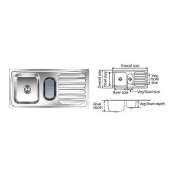 Nirali Fabulous Glossy Finish Kitchen Sink, Size: 1220x510 mm-image-11