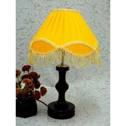 Tucasa Fabulous Wooden Table Lamp with Yellow Lac Shade, LG-1036-image-26