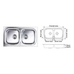 Nirali Pride 825x470mm Satin Finish Kitchen Sink-picture-2