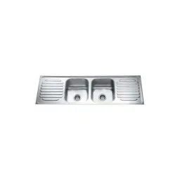 Jayna Venus DBDD 02 Glossy Double Bowl With Double Drain Board Sink, Size: 61 x 20 in-image-67