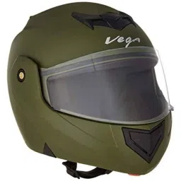 Vega Crux Dx ABS Dull Battle Green Flip-Up Helmet, Size: M-picture-14