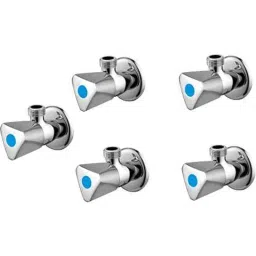 Spazio Smartbuy Stainless Steel Chrome Finish Tripod Angle Valve with Wall Flange (Pack of 5)-picture-1