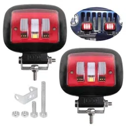 AllExtreme EX3FR2P 2 Pcs 3 LED 30W CREE Waterproof White Fog Headlight Lamp with Mounting Bracket-image-52