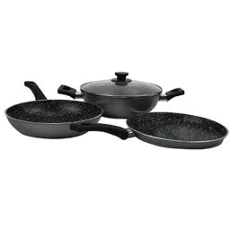 Pigeon 3 Pcs Aluminium Grey Induction Base Non Stick Cookware Set, 12689-picture-24