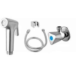 Senkiddpro Stainless Steel Chrome Finish Wall Angle Cock &a; Health Faucet Combo-image-44