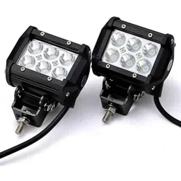 AOW 6 LED Super Bright Spot Light Fog Lamp (Pack of 2) Universal for All Motor Bikes with Handle Bar Mounting On-Off Switch-3