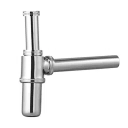 Oleanna BT-2002 Continental Brass Chrome Finish Bottle Trap with Wall Flange-image-34