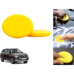 Auto Pearl Polyurethane Beige Washing &a; Waxing Polish Foam Sponge for Alcazar 2021 Prestige (Pack of 2)-picture-33