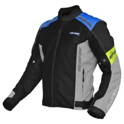 AllExtreme TURBO AXTUR-NEO-M Mesh Fabric Blue &a; Neon Green Bike Riding Jacket with Back Elbows, Shoulders Protection &a; Night Visibility Sticker for Men, Size: M-image-78