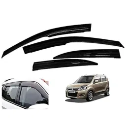 Auto Pearl 4 Pcs ABS Black Window Door Visor Set for Wagon R 2017-image-22