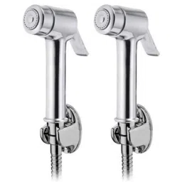 Drizzle Micro 2 Pcs Brass Chrome Finish Silver Health Faucet Set with 1m Flexible Tube &a; Wall Hook, AHFMICROSET2-picture-26