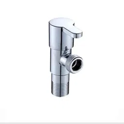 ZAP Brass Chrome Finish Angle Cock Valve for Bathroom &a; Kitchen with Wall Flange-19