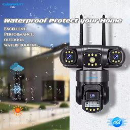 Cybernautt Z6D 6MP HD PT Triple Screen Smart Wi-Fi Camera with Colour Night Vision, Human Detect, Motion Detect, 2 Way Audio &a; Support SD Upto 128GB image 4