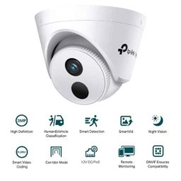TP-Link VIGI C430I 3MP 2.8mm IR Turret Network IP Camera with Human, Vehicle Classification, NVR Enable, Smart Detect &a; Corridor Mode (Pack of 6) image 2