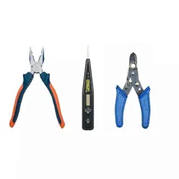 Hukums COMBO 3 Comb inchation Plier 8 inchWire Striper 5 inch CRV Multicolor Tool Kit-picture-6