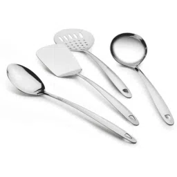 Classic Essentials KT-S/4 4 Pcs Stainless Steel Silver Cooking &a; Serving Spoon Set (Pack of 2)-image-2