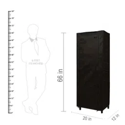 Philoshop 9 Shelves Metal Grey Matte Modular Shoe Rack with Non Woven Fabric Cover-19